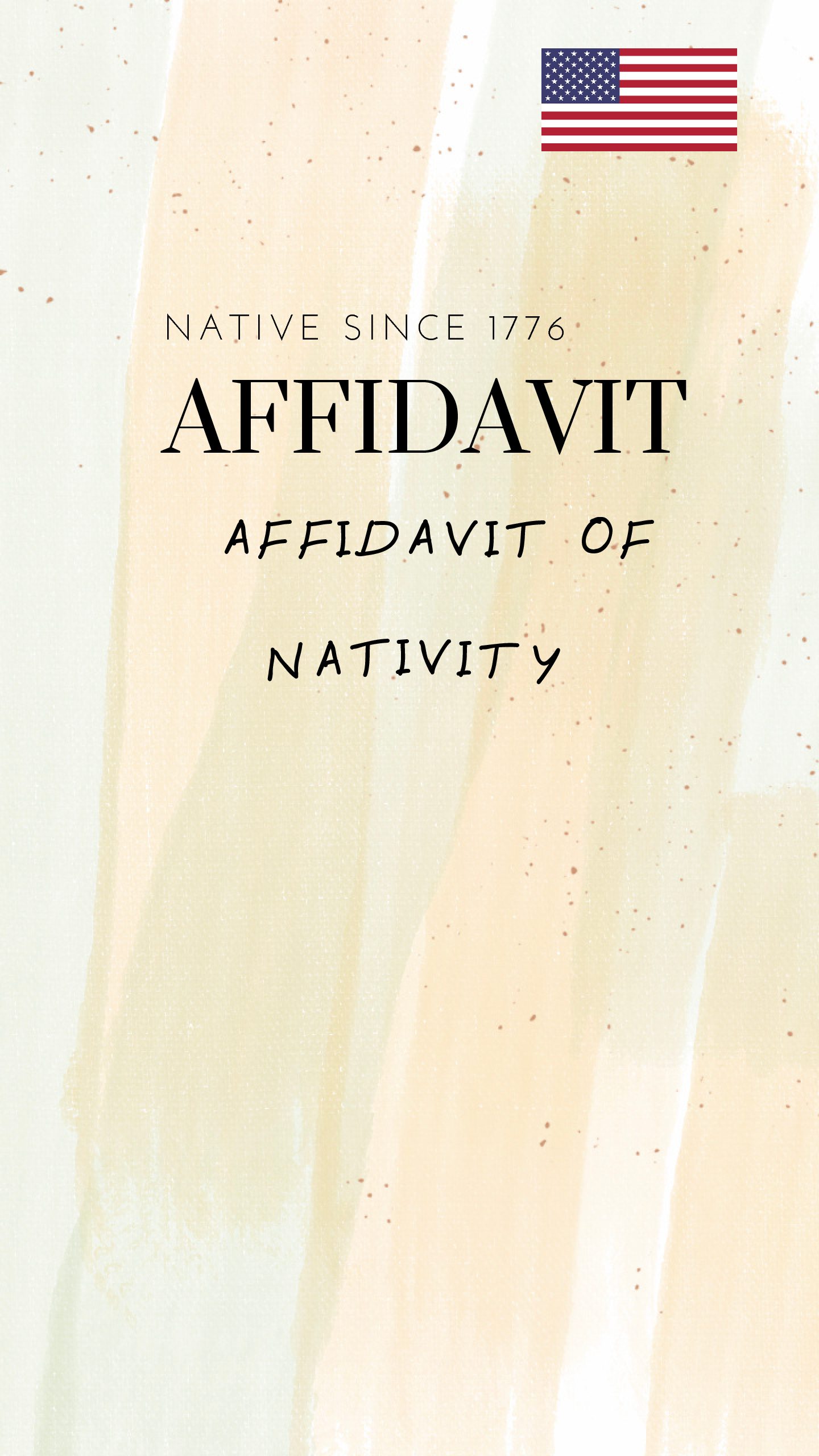 Affidavit of Nativity Template
